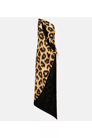 The Attico Leopard-print cutout maxi dress