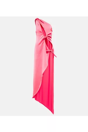 The Attico Cutout satin maxi dress