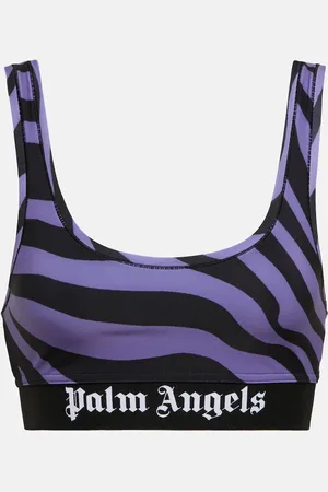 Palm Angels Zebra-print sports bra