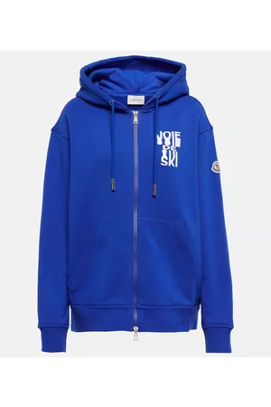 Moncler Naiset Neuletakit - Zipped cotton jersey hoodie