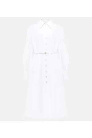 Jil Sander Cotton poplin belted shirt dress