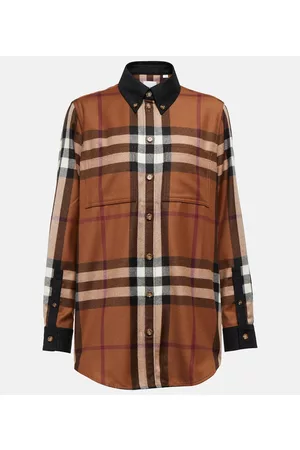 Burberry Naiset Pitkähihaiset - Checked wool flannel shirt