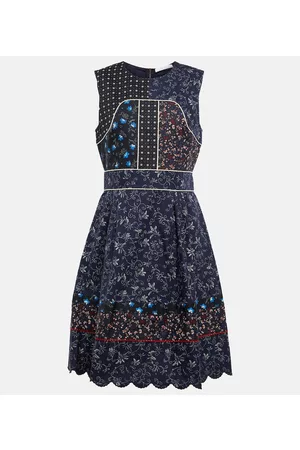 Chloé Floral patchwork cotton minidress