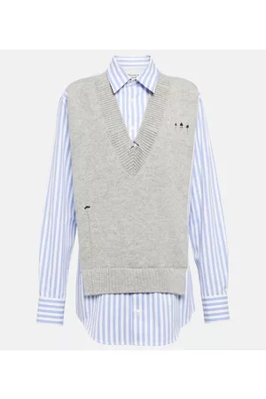 Maison Margiela Hybrid cotton shirt and sweater vest