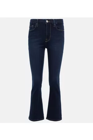 Frame High-rise bootcut cropped jeans