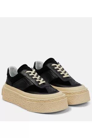 Maison Margiela Leather and suede platform sneakers