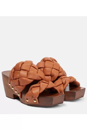 ZIMMERMANN Naiset Sandaletit - Braided leather and wood clogs