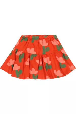 Bobo Choses Flower-print tiered miniskirt