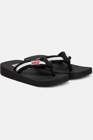 Kenzo Logo striped thong sandals