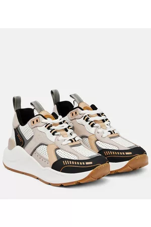 Burberry Logo leather-paneled sneakers