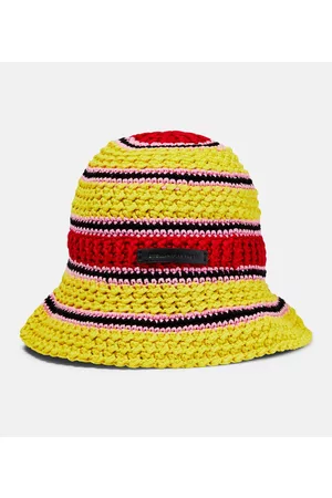 Stella McCartney Logo cotton crochet bucket hat