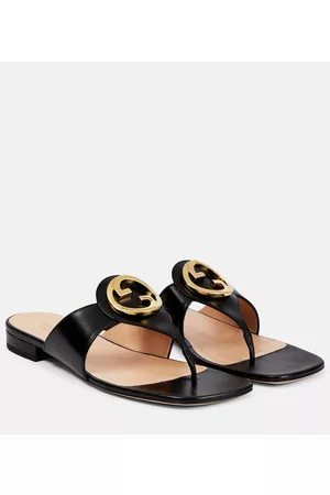 Gucci GG leather thong sandals