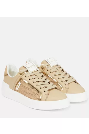Balmain B Court perforated leather sneakers