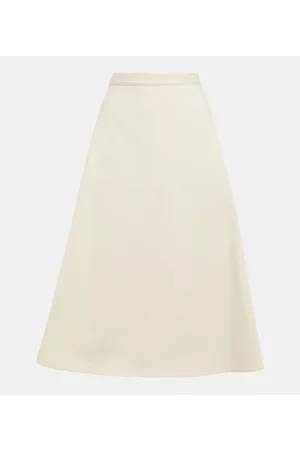 Moncler High-rise cotton midi skirt