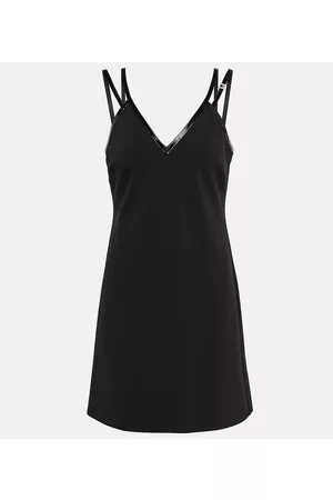 Gucci Leather-trimmed minidress