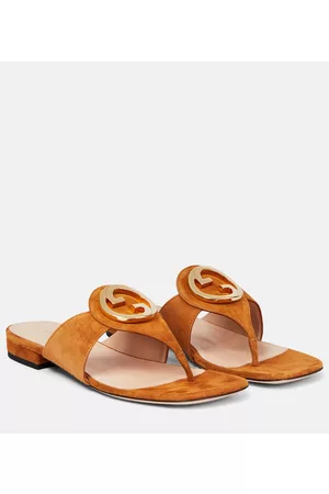 Gucci Blondie suede thong sandals