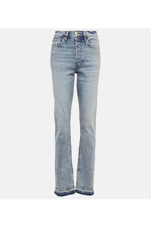 RE/DONE 70s high-rise split-hem bootcut jeans