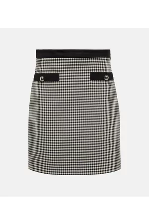 Gucci Naiset Minihameet - Gingham cotton-blend miniskirt