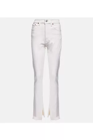 RE/DONE Naiset Leveälahkeiset Farkut - 70s high-rise split-hem bootcut jeans