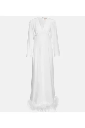 RIXO London Naiset Hääpuku - Bridal Mya feather-trimmed dress