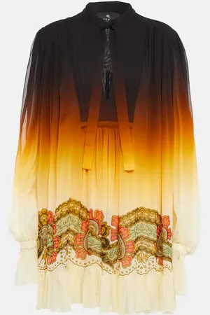 Etro Paisley silk georgette minidress