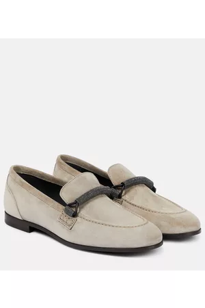 Brunello Cucinelli Naiset Loaferit - Embellished suede loafers