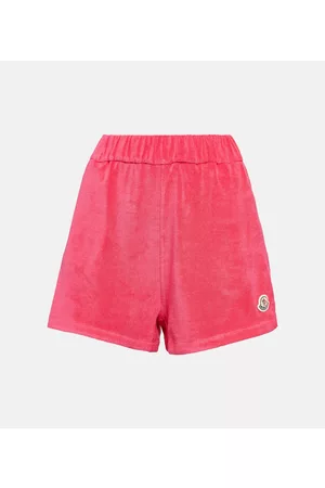 Moncler Naiset Shortsit - Logo cotton-blend terry shorts