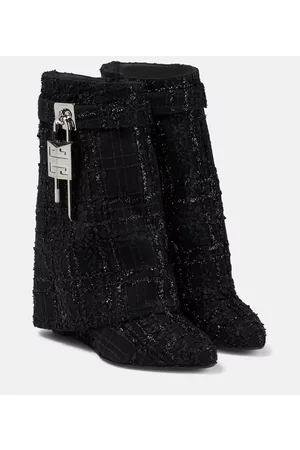 Givenchy Naiset Nilkkurit - Shark Lock tweed ankle boots