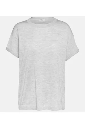 Brunello Cucinelli Naiset T-paidat - Cashmere-blend T-shirt