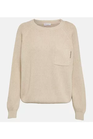 Brunello Cucinelli Naiset Neuleet - Ribbed-knit cotton sweater