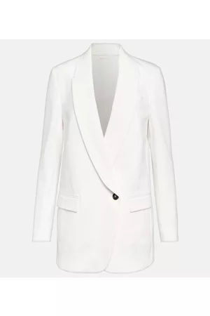 Brunello Cucinelli Naiset Bleiserit - Single-breasted cotton-blend blazer