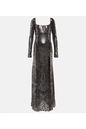Etro Naiset Printtimekot - Embellished printed gown