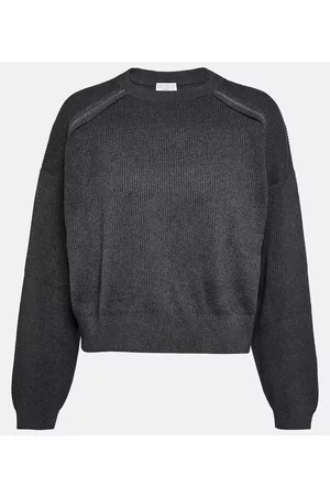 Brunello Cucinelli Naiset Neuleet - Embellished cotton sweater
