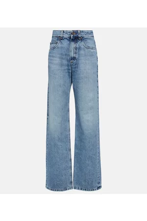 Brunello Cucinelli Naiset Leveälahkeiset Farkut - Embellished wide-leg jeans