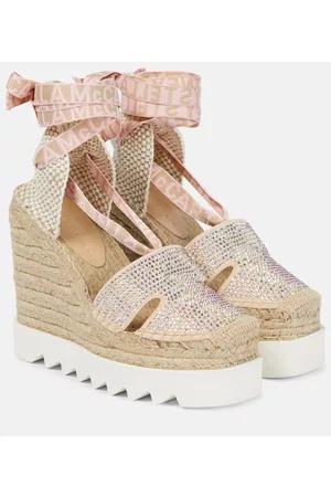 Stella McCartney Naiset Espadrillot - Embellished wedge espadrilles