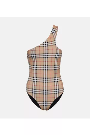 Burberry Naiset Uimapuvut - Vintage check one-shoulder swimsuit