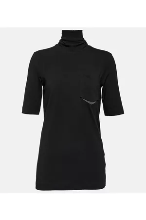 Brunello Cucinelli Naiset T-paidat - Turtleneck cotton-blend T-shirt