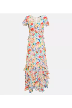 RIXO London Naiset Printtimekot - Thanvi floral silk voile midi dress