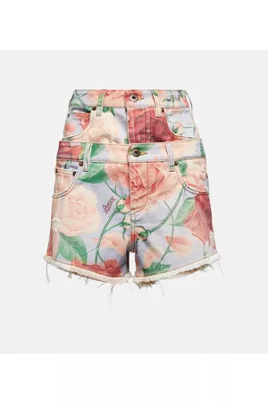 Loewe Naiset Farkkushortsit - Paula's Ibiza floral denim shorts