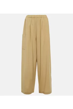 Moncler Naiset Leveälahkeiset - Wide-leg wool-blend pants