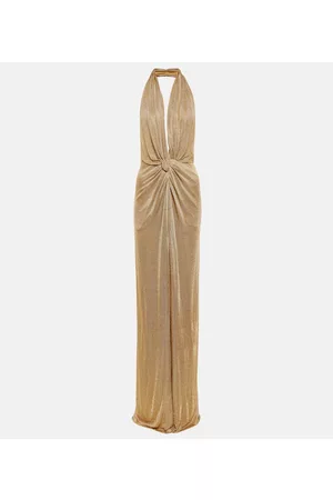 Costarellos Naiset Iltapuvut - Nara gathered metallic gown