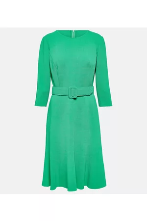 Oscar de la Renta Naiset Midimekot - Embellished wool-blend midi dress