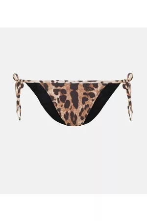 Dolce & Gabbana Naiset Bikinit - Leopard-printed bikini bottoms