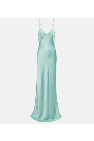 Max Mara Naiset Mekot - Selce satin slip maxi dress
