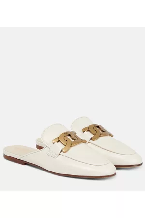 Tod's Naiset Tohvelit - Catena chain-link leather slippers
