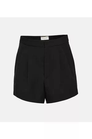 Saint Laurent Naiset Shortsit - Virgin wool high-rise shorts