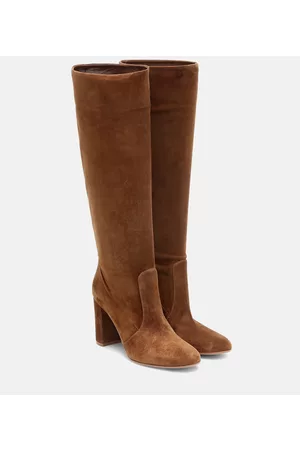 Gianvito Rossi Naiset Ylipolvensaappaat - Slouch 85 suede knee-high boots
