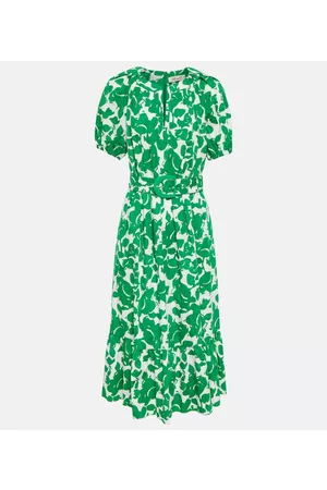 Diane von Furstenberg Naiset Printtimekot - Lindy floral cotton midi dress