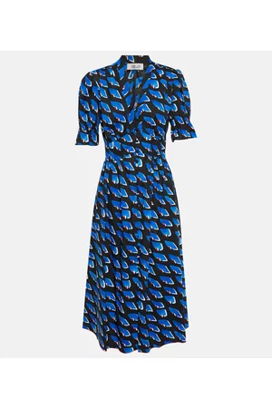 Diane von Furstenberg Naiset Printtimekot - Printed wrap midi dress