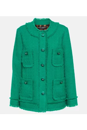Dolce & Gabbana Naiset Päällystakit - Embellished wool-blend jacket